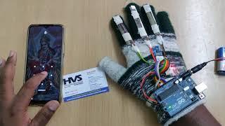 SMART GLOVE - Translate Gestures to Text and Text to speech through Bluetooth