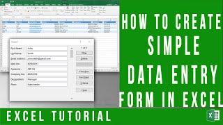 Excel Data Entry form  Easy way (No VBA)