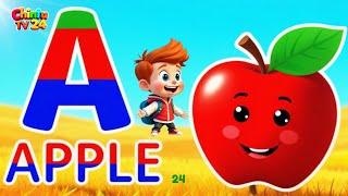 ABC Song for Kids | A for Apple, B for Ball | Fun Phonics Songs | Chintu TV 24 | #kidslearning