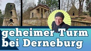 der verlassene Turm am Ortsberg bei Derneburg - Wandern am Schloss Derneburg Teetempel und Mausoleum