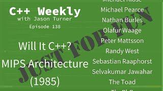 C++ Weekly - Ep 138 - Will It C++? MIPS Architecture (1985)