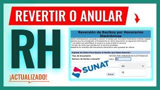 Como REVERTIR o ANULAR un recibo por honorarios electrónico 2024 con pago