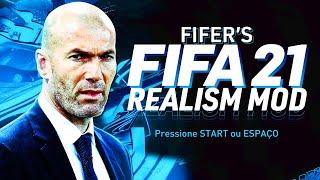 Testando o NOVO mod de REALISMO pro FIFA 21! (800+ faces, novo gramado, gameplay++ e mais)