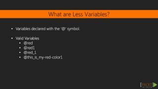 Rapid LESS Tutorial:Variable Syntax | packtpub.com