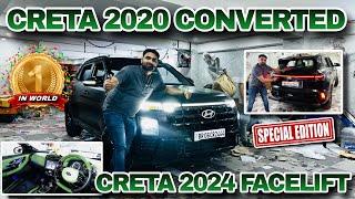 CRETA 2020 CONVERTED TO 2024 CRETA FACELIFTCOMPLETE CONVERSION  1st IN   #cretafacelift #creta