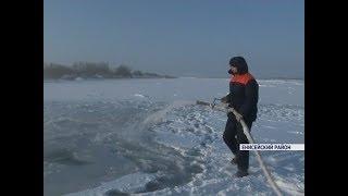 В Енисейском район началось строительство ледовых переправ