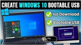 How To Download Windows 10 ISO & Make Bootable Pen Drive for Installation - [any PC/Laptop 2024]