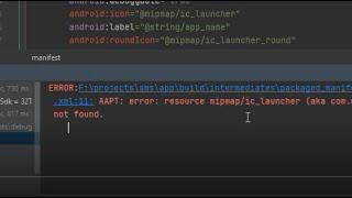 AAPT: error: resource mipmap/ic_launcher not found error.