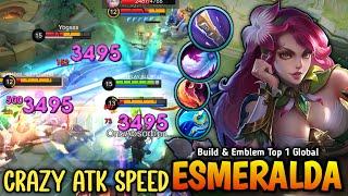 WTF DAMAGE!! Esmeralda Best Attack Speed Build is Broken (NEW META) - Build Top 1 Global Esmeralda