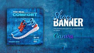 How to Design Ecommerce Shoes Banner in Canva for FREE
