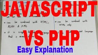 Javascript vs PHP|Difference between javascript and php|PHP and javascript difference|Javascript PHP