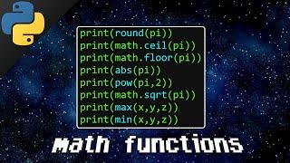Python math functions 