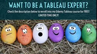 My Complete Tableau Training Training Course on Udemy. FREE for a LIMITED TIME ONLY!