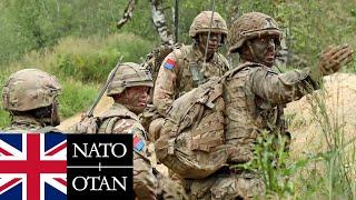 Britische Armee, NATO. Soldaten bei Militärübungen in Deutschland.