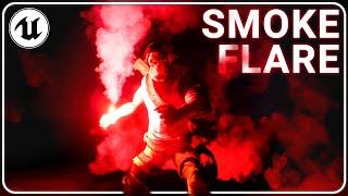 Red Smoke Flare Effect in Unreal Engine Niagara