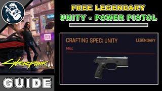 Unity Pistol Recipe in Cyberpunk 2077 Legendary Weapons - Crafting Blueprints Locations #15