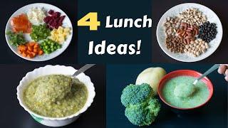 Lunch Ideas | 4 Healthy & Nutritious Lunch Ideas for 7M+ Babies | Vegetarian Lunch Recipes 4 Babies