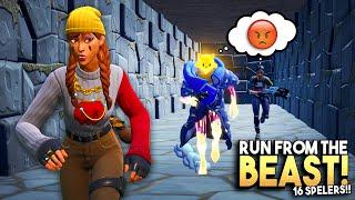 RUN FROM THE BEAST met 16 SPELERS in Fortnite! #4