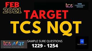 TCS NQT 2021 - Aptitude Questions with Solutions - Sample Sure Questions - 1229 - 1254