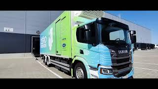 Hegelmann Logistics testing a 100% electric Scania truck