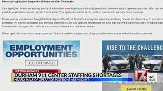 More on Durham 911 center staffing shortages