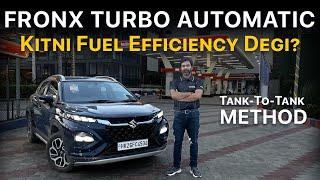 Fronx Turbo Automatic Mileage Test using Tank-to-tank Method | Aug 2023