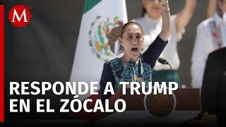 Sheinbaum responde a Trump en el Zócalo tras acuerdo arancelario con Estados Unidos