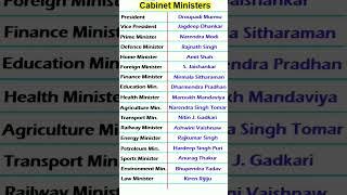 Cabinet ministers of India 2024 #cabinet #ministry #pm #pmmodi #india #knowledge #gk #shorts #gk2024