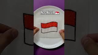 Flag Of Indonesia  #satisfying #art #diy #drawing #emoji #theboys #viralshorts #gaming #funny