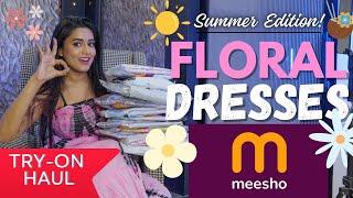 Latest collection *FLORAL DRESSES* from MEESHO| Tryon | Honest Review | gimaashi