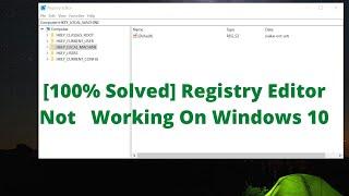 How To Fix Registry Editor Not Working  On Windows 10 ||  Registry Editor Not Opening On Windows 10