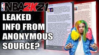 NBA 2K21 LEAKED INFO FROM ANONYMOUS SOURCE ON NBA 2K21 CURRENT & NEXT GEN?? HUH!