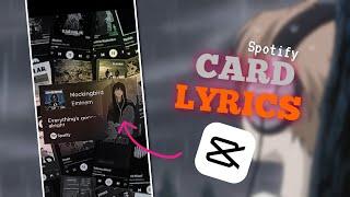 Trending Spotify Card Lyrics editing | CapCut Tutorial