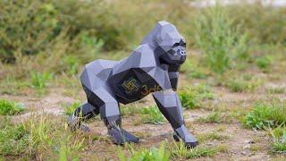 How to make Gorilla Papercraft Cricut paper crafts, Low poly papercraft, 3D Gorilla svg