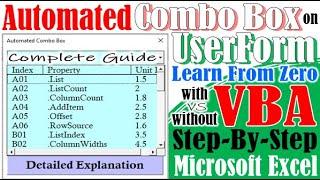 Excel VBA - Automated Combo Box on UserForm (Practice file available)