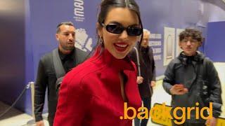 Kendall Jenner dazzles in red dress while taking photos with fans Post-Dinner in Paris, France