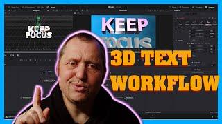 Super Easy 3D text in FUSION/Davinci Resolve 17