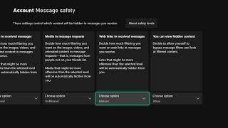 Message safety on Xbox one console how to set up levels of restrictions for messaging