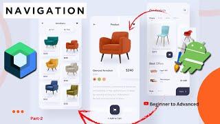 Furniture App UI-Design Navigation jetpack compose android studio Part-2 #jetpackcompose #navigation
