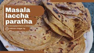 easy masala laccha paratha recipe to make at home// lakhnavi vlogger by vini//  #youtube #subscribe