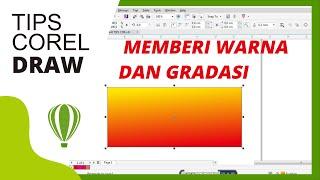 BELAJAR CORELDRAW X7 - Cara Membuat Gradasi Warna di coreldraw mudah baget