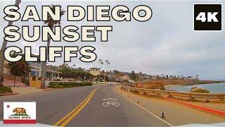 Sunset Cliffs, San Diego 4K drive - California