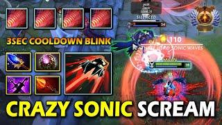 CRAZY SONIC SCREAM MID Queen Of Pain Aghs Scepter + OC Build 3Sec CD Blink 7.36c DotA 2