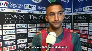 Hakim Ziyech not impressed with the Dutch journalist,