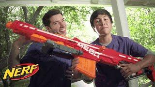 NERF Stunts - 'NERF N-Strike Elite Mega Centurion Blaster ft. Dude Perfect'