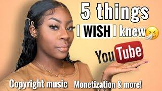 5 Things I WISH I Knew Before Starting a YOUTUBE CHANNEL| 2020