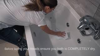 Anti Slip Bath and Shower stickers treads INSTRUCTIONAL VIDEO by SlipsAway®