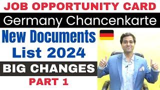 Germany Opportunity Card New Documents List Big Changes 2024 | Chancenkarte | New Immigration Law de