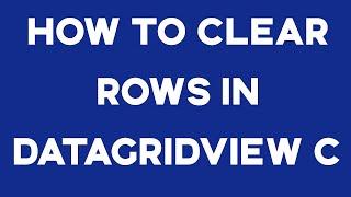 How to clear rows in datagridview c# | By SYED I.T SOLUTIONS © | Urdu