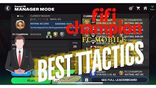 HOW TO REACH FIFA CHAMPIONS IN MANAGER MODE | BEST TACTICS OF MANAGER MODE100% WIN | FC MOBILES